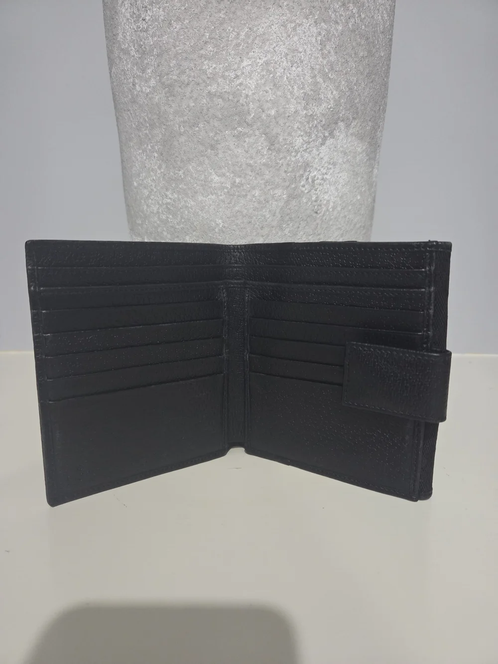 Vintage Gucci GG Monogram Canvas compact french flap wallet / COA Included